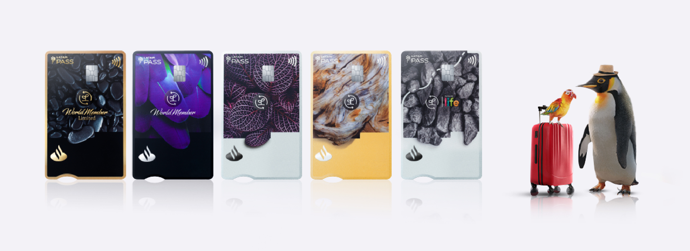 Multiples tarjetas Santander LATAM Pass